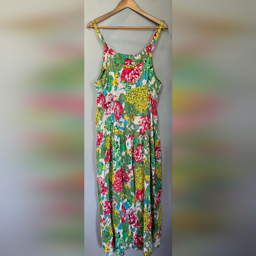 Yesno Floral Boho Floral Spaghetti Strap Maxi Summer Beach Dress Womens 3XL